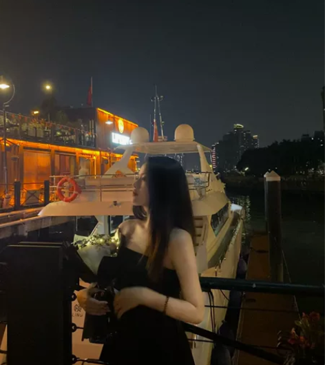 TalyStore 小众不对称设计感黑色抹...