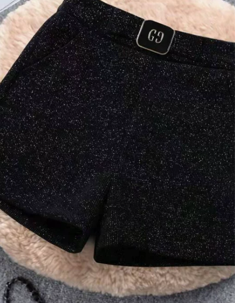 短裤女 休闲裤短裤秋冬季雪尼尔女外穿202...