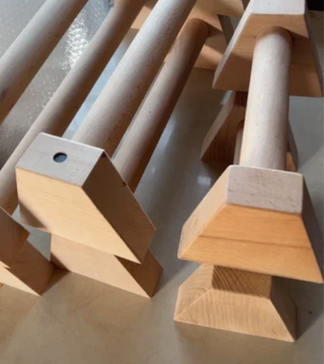 欧洲进口榉木 实木俯卧撑支架 倒立架 俄挺...