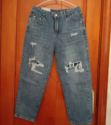 牛仔裤老爹裤型,无弹力,码子偏小,30码,...