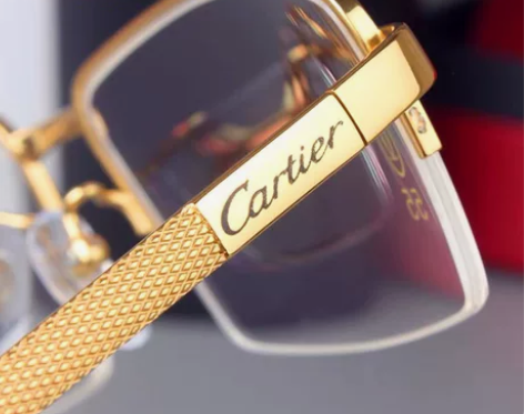 18K金半框眼镜架防蓝光辐射经典大脸商务近...