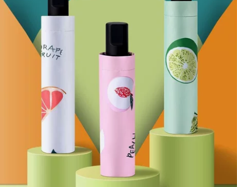 清新水果雨伞学生折叠防紫外线防晒遮阳女晴雨...