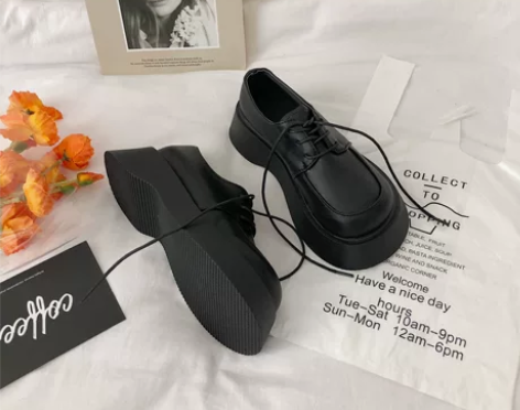 小皮鞋女春秋韩版百搭复古英伦风日系大头娃娃...