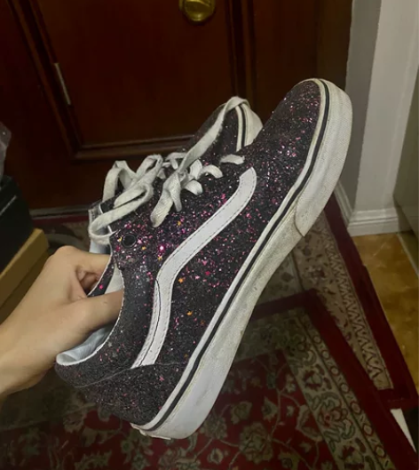 vans亮片款低帮 新旧如图 37码的 亮...