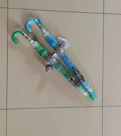 包邮韩国单子，透明卡通半自动儿童伞，适合九...