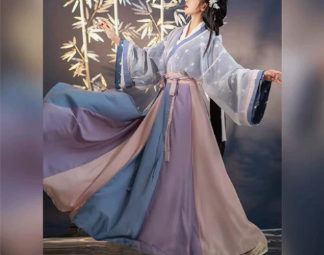 ?醉雨朵岁岁原创汉服女魏晋风齐腰中国风白菜...