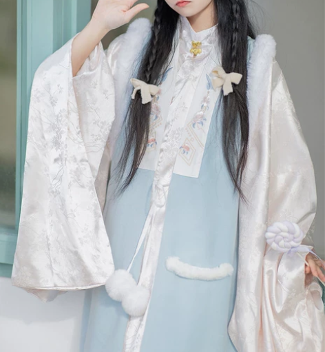 敬亭山原创汉服女曦苓明制立领斜襟长袄中国风...