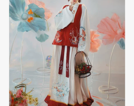 耀春林间鹿汉服女正品原创中国风明制比甲拜年...