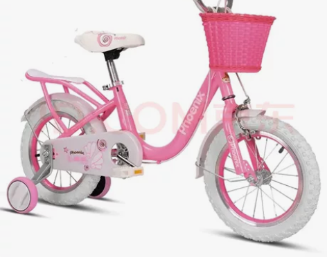 粉色凤凰儿童自行车16寸全新，外包装有破损...