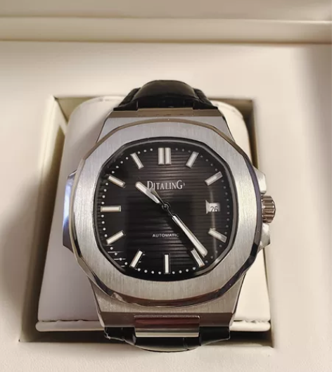 迪塔 DITALING 鹦鹉螺 机械表 银...
