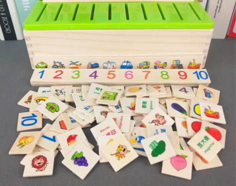 儿童蒙氏教具早教知识分类盒蒙台蒙特梭利幼儿...