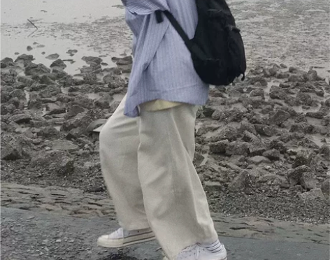 GIRLLAB日系阔腿裤长裤ins潮显瘦休...