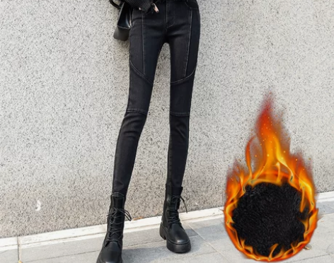 欧洲站紧身小脚牛仔裤女春秋新款拼接小个子修...