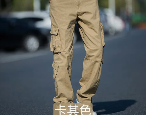 【狂欢价】春秋工装裤男加绒男裤休闲裤宽松直...