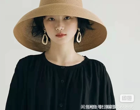 【含泪处理】草帽女夏天大檐出游防晒赫本风遮...