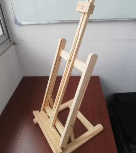 黄松原木台式桌面画架画板套装4k折叠多功能...