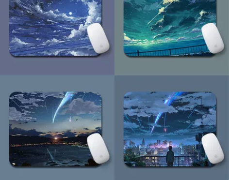 新海诚鼠标垫二次元动漫桌垫你的名字电竞游戏...