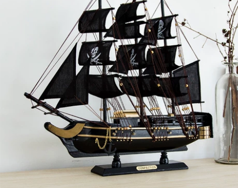 【捡漏！！】一帆风顺帆船模型摆件木质装饰品...