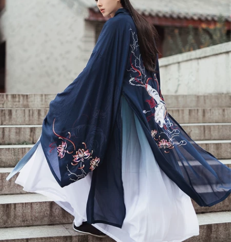 如梦霓裳汉服情侣装大袖交领襦裙寅虎生肖刺绣...