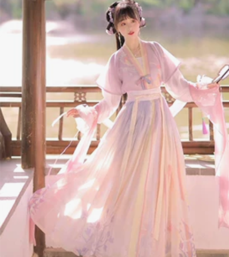出〔洛苓〕原创汉服幽兰三件套，XL码，仅试...