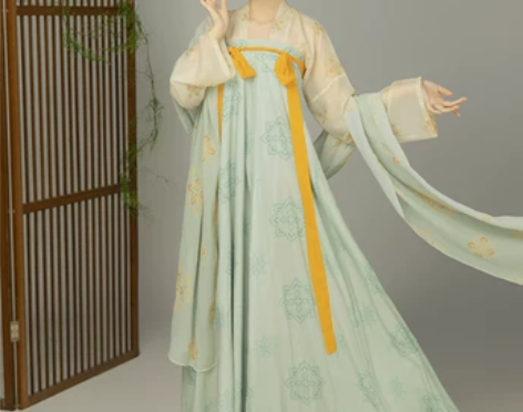 柒邑【忆长安】汉服女原创唐风齐胸衫裙复原印...