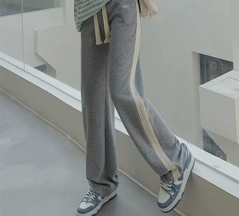 休闲裤女 长裤休闲灰色运动裤女秋冬2022...