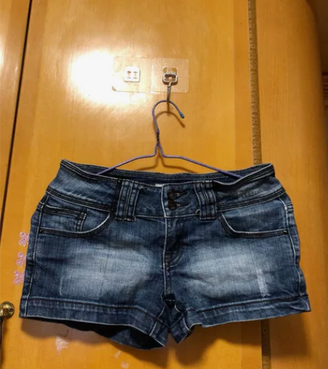 班尼路女士160码棉质夏季牛仔短裤热裤阔腿...