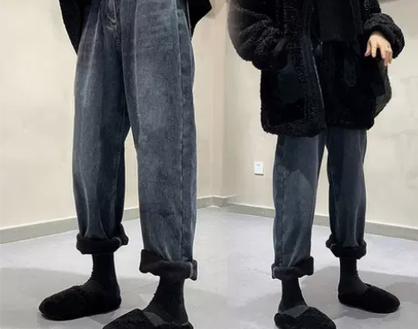 千色阁阔腿宽松显瘦女裤大码牛仔裤女胖妹妹高...