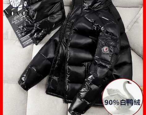 蒙口同款加厚羽绒服免洗休闲百搭保暖可拆卸白...