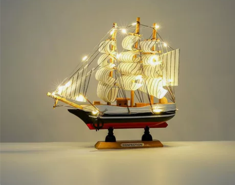 帆船模型高级摆件木质工艺船一帆风顺男毕业生...