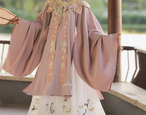 玉术原创汉服女明制立领斜襟长衫齐腰褶裙重工...