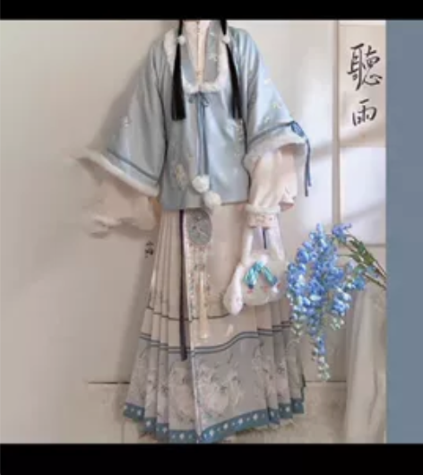 仙楚姬原创汉服【蘑菇兔】明制比甲马面裙立领...