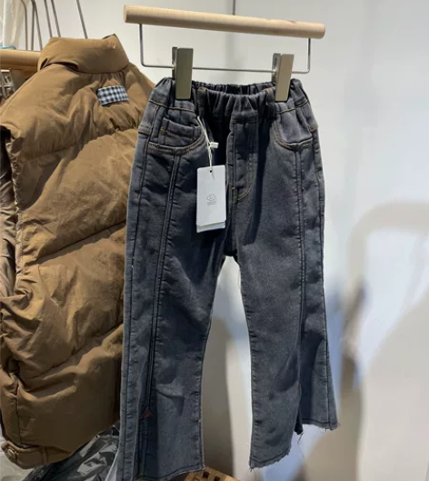 大咖家加绒加厚喇叭牛仔裤余120 130码...