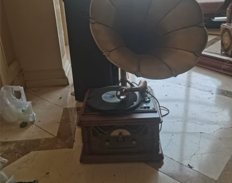 唐典留声机复古客厅欧式大喇叭仿古黑胶蓝牙家...