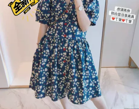 复古碎花裙小清新 M码 全新没穿过 洗过一次