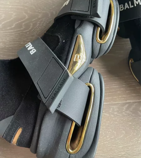 BALMAIN/巴尔曼 女士黑色高帮运动鞋...