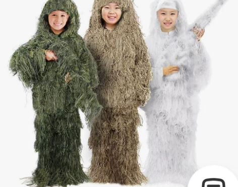 绝地儿童吉利服伪装服丛林迷彩隐身衣伪装服军...