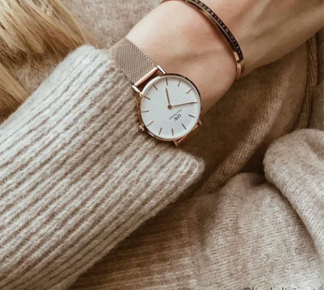 dw手表女款 PETITE系列优雅流金表2...