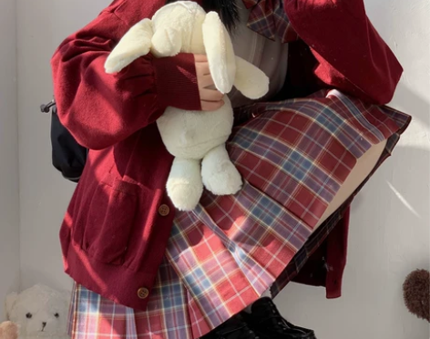 雾眠气泡社禧仟年软妹日系原创正版校供制服红...