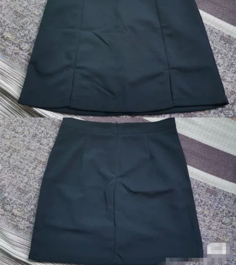 闲置a字裙黑色包臀裙女细节如图包邮 s码里...