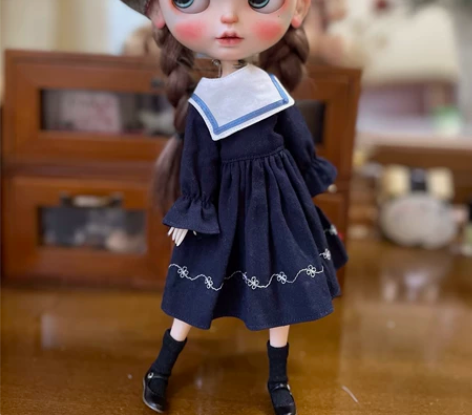 blythe小布娃衣日系文艺风连衣裙 ob...