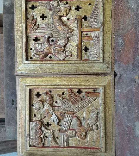 醉打金枝，木雕花板人物一对民宿，茶馆装饰民...