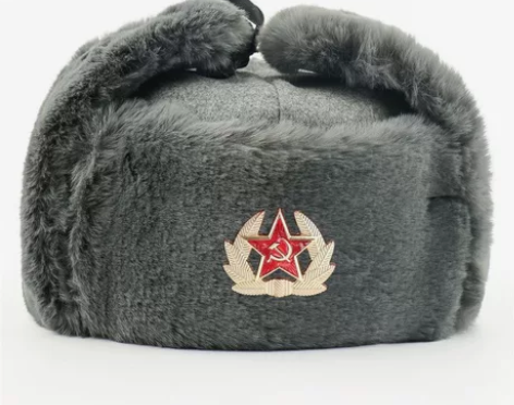 苏联徽章毛呢雷锋帽户外防寒加厚加绒男女冬季...