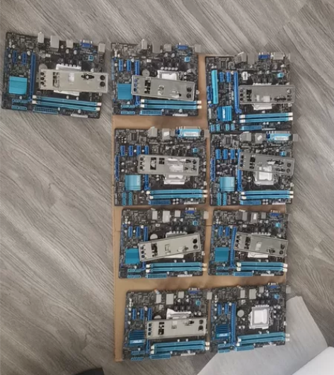 9个华硕h61主板。功能全部正常 打包出。...