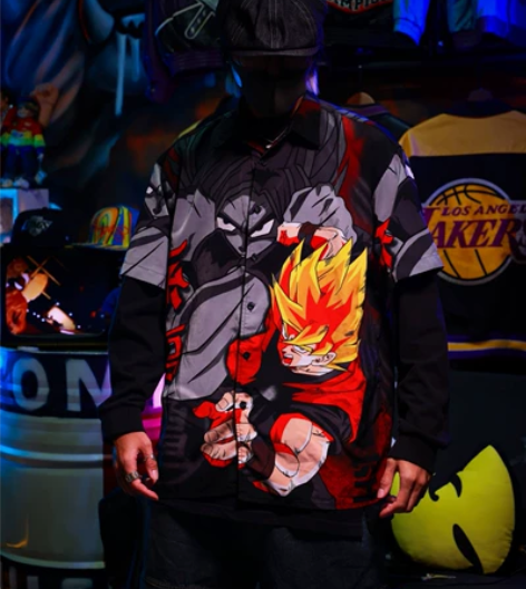 官方七龙珠短袖衬衫 衣长77 胸围126K...