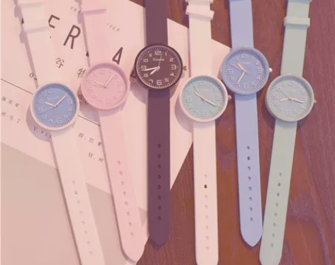 手表女学生韩版简约潮流复古马卡龙果冻森系小...