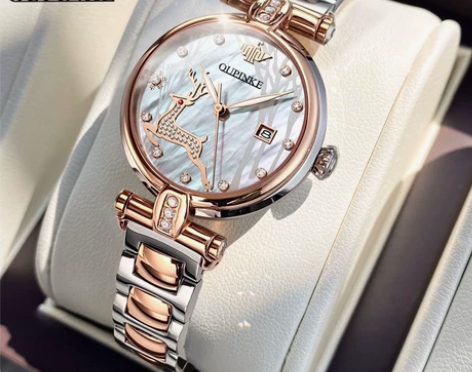 瑞士欧品客品牌正品名牌手表女2022年新款...