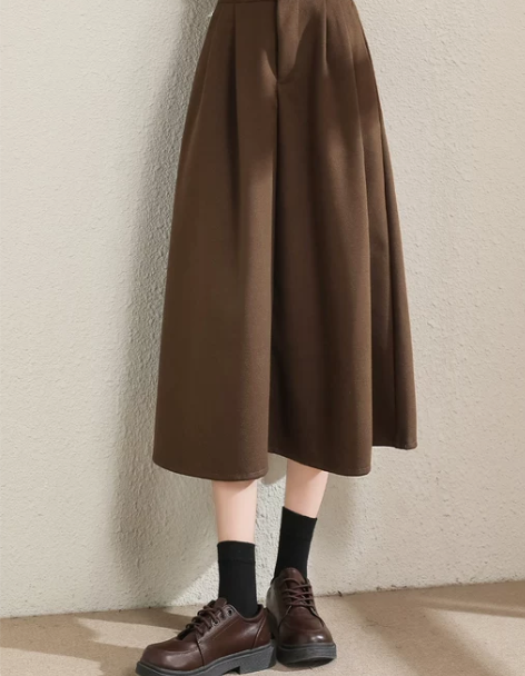 厚毛呢西装半身裙女2022冬季新款冬天配毛...
