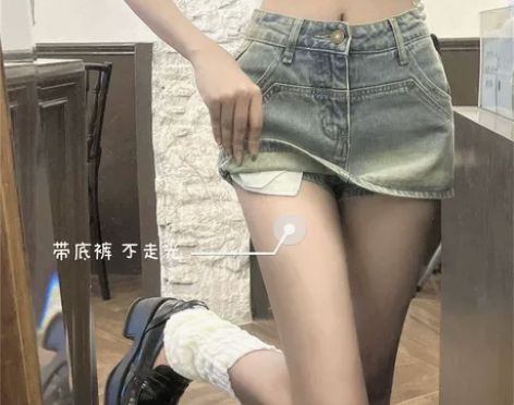 美式高腰牛仔半身裙女夏季2022年辣妹裙子