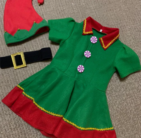 万圣节～圣诞节～儿童服装女童圣诞节表演服、...